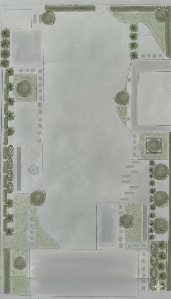 Beispiel eines detaillierten Gartenplans