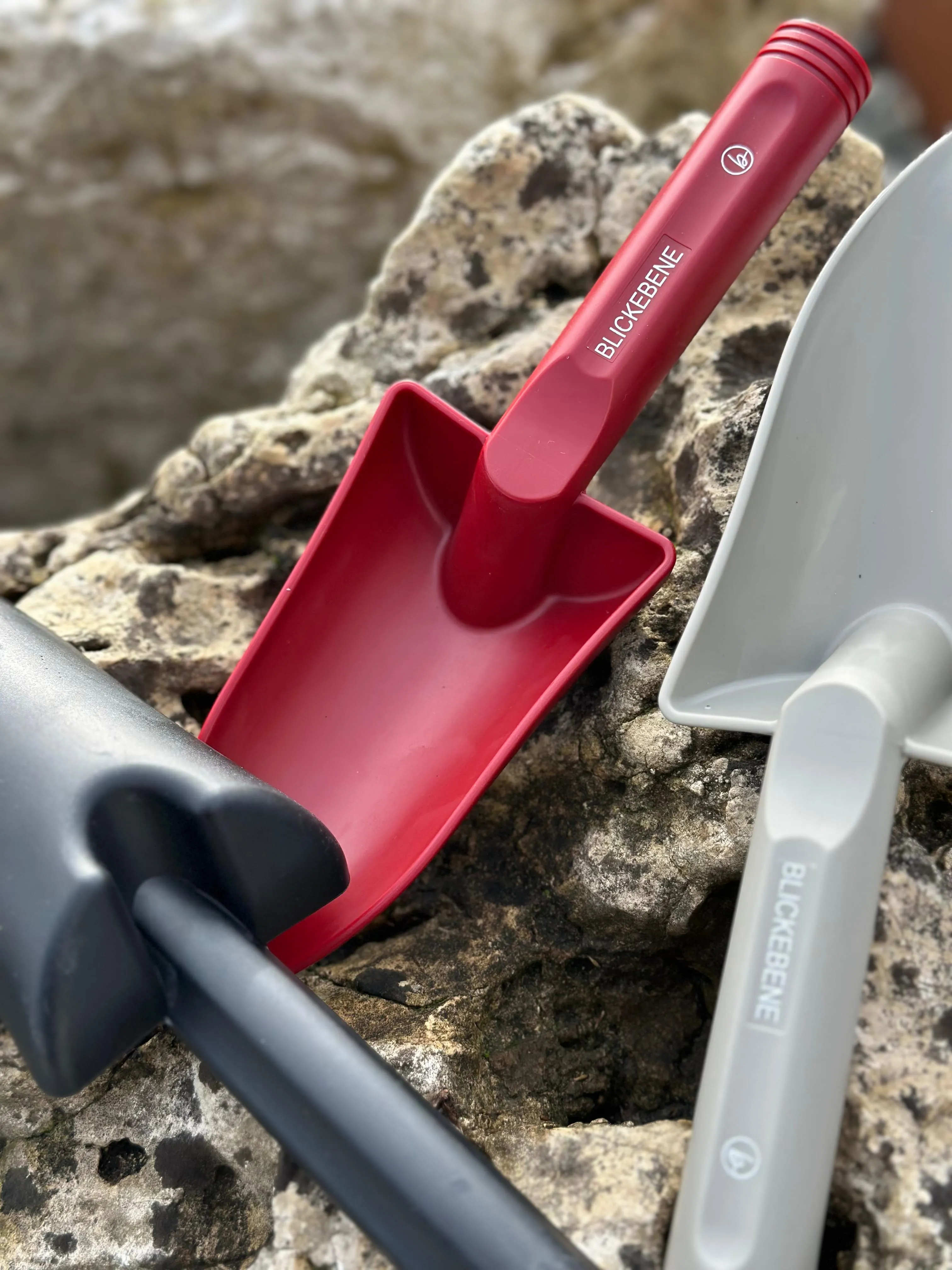 Gartenschaufel Set Schwarz Rot Grau 2